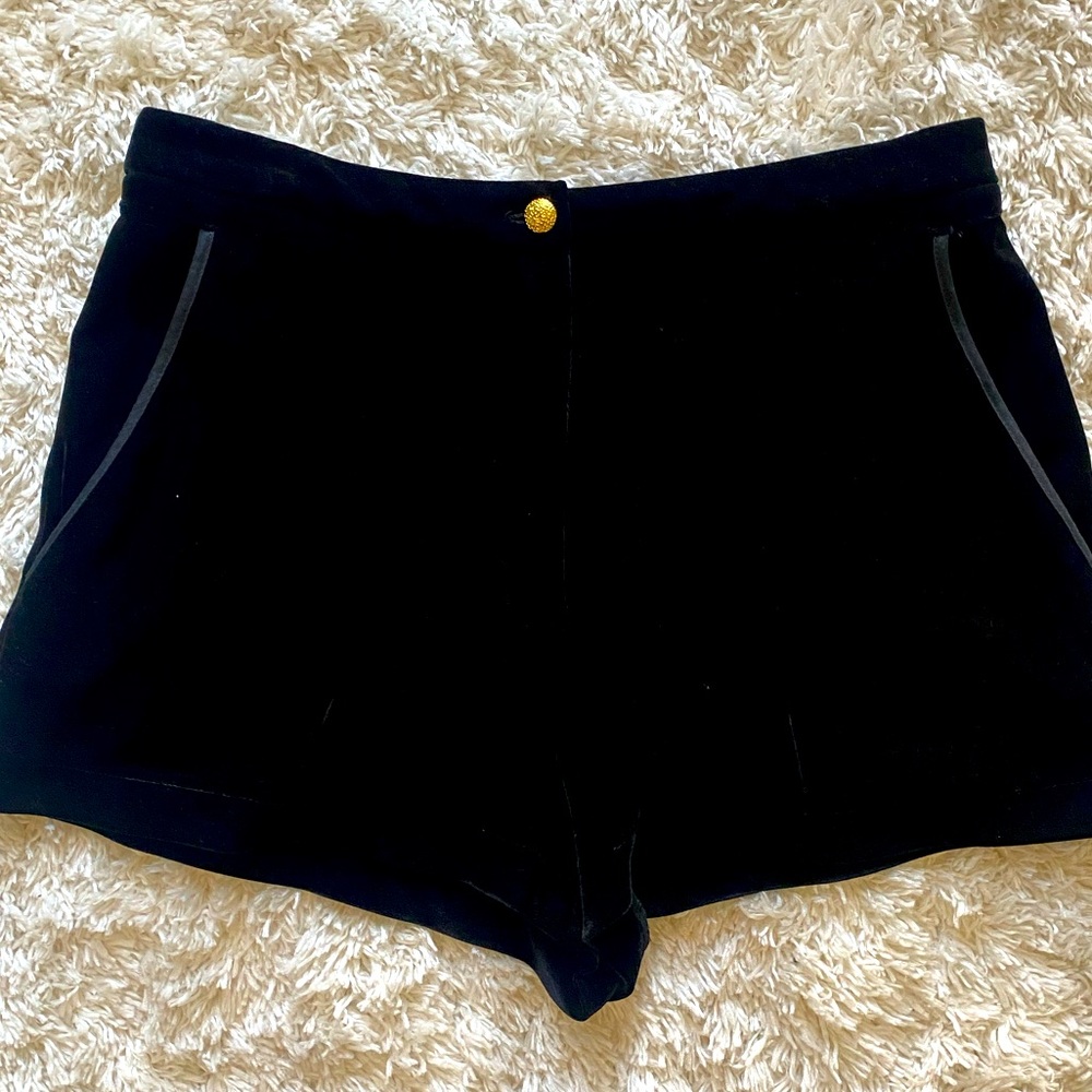 Top shop velvet shorts